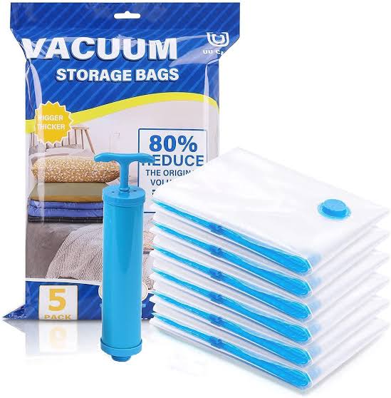 Vacuum storage bag (5pc) with sucking pump