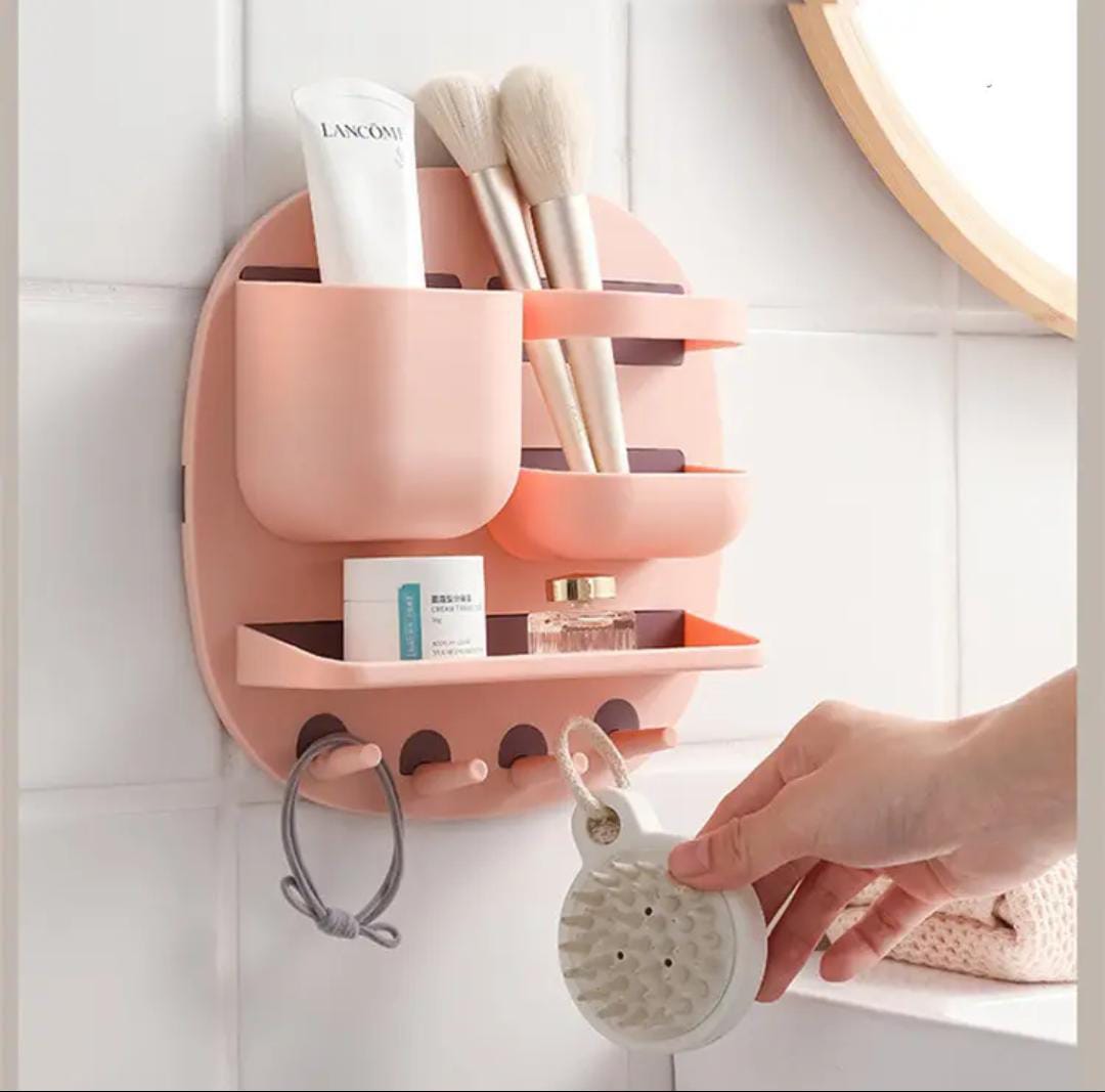Bathroom Organizer Shelf Wall Mounted Storage Holder With Hooks Floating Shelves For Towels Bath Supplies Wall Shelf,5% off on Advance payment