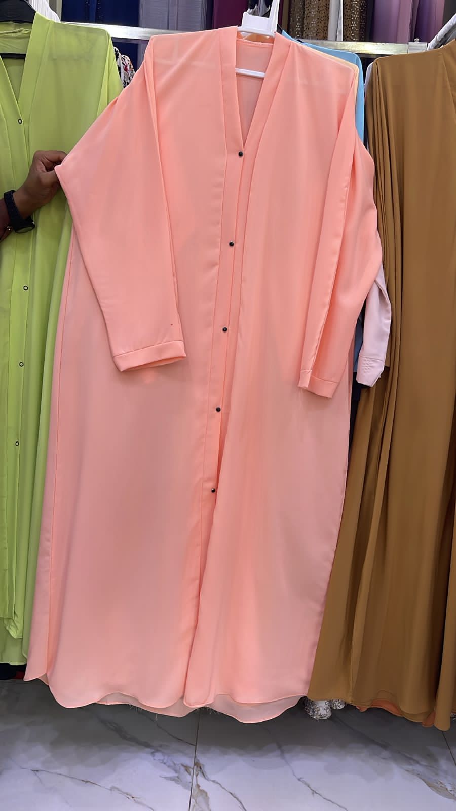 Front open malai Georgette abaya