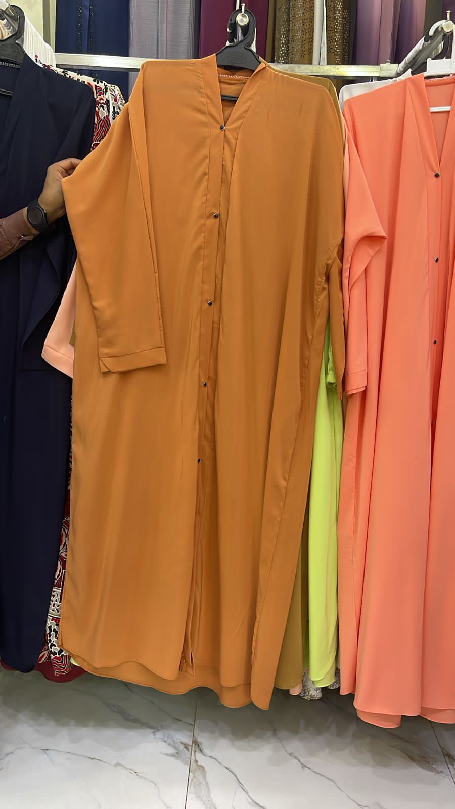 Front open malai Georgette abaya