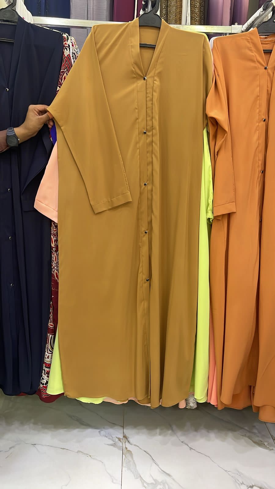 Front open malai Georgette abaya