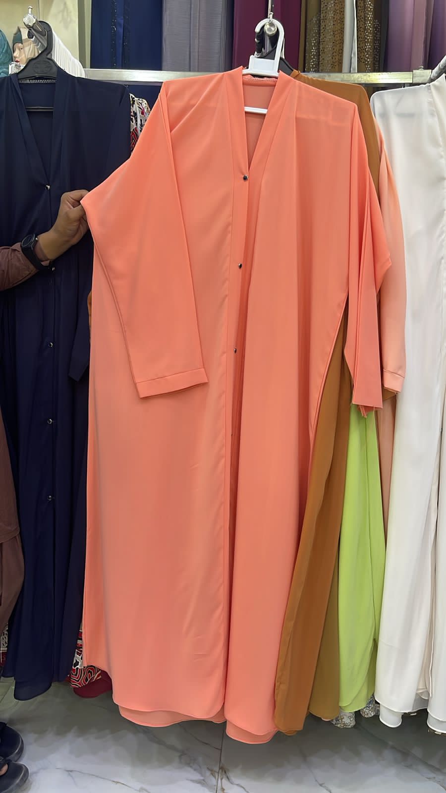 Front open malai Georgette abaya