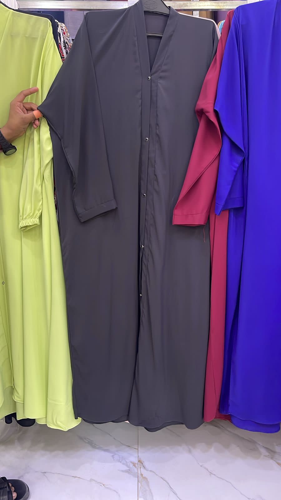 Front open malai Georgette abaya