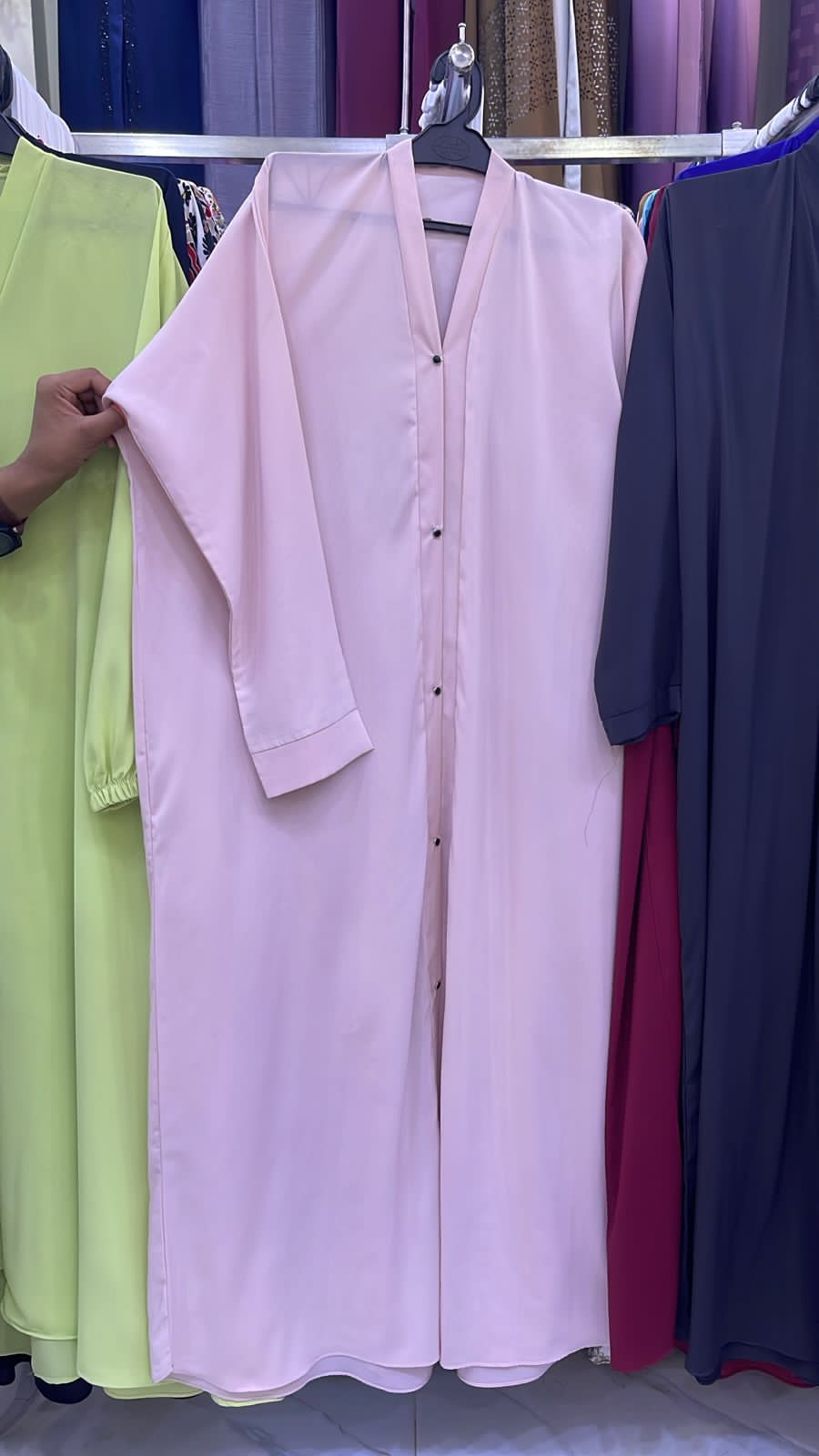 Front open malai Georgette abaya