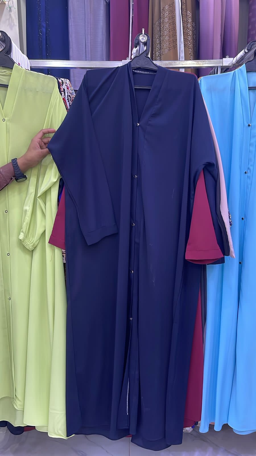 Front open malai Georgette abaya