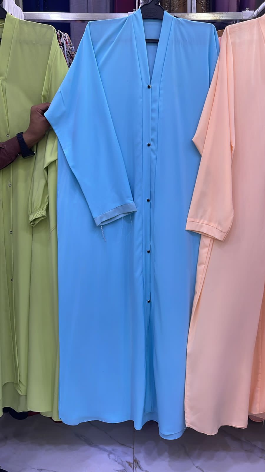 Front open malai Georgette abaya