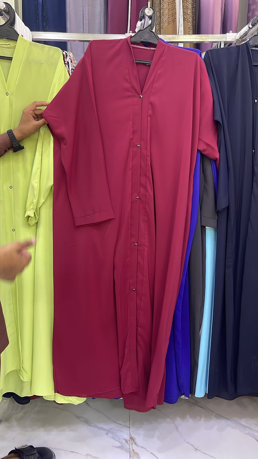 Front open malai Georgette abaya