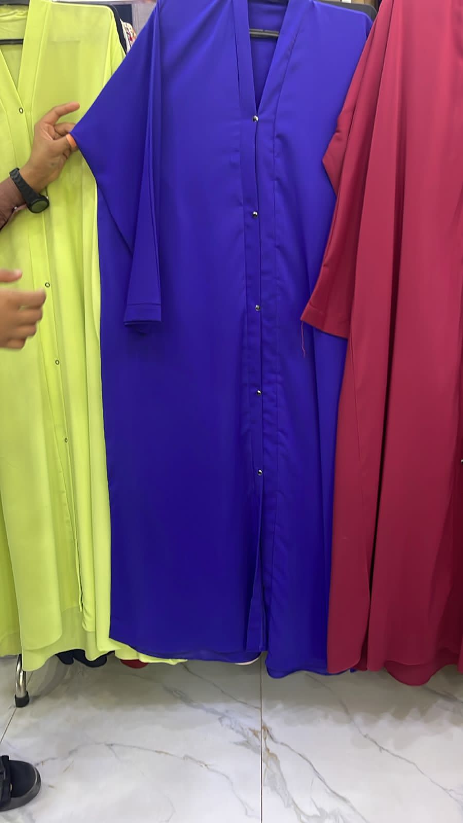 Front open malai Georgette abaya