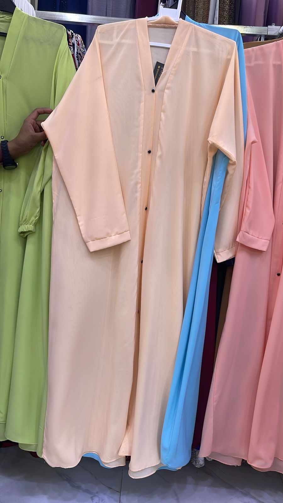 Front open malai Georgette abaya